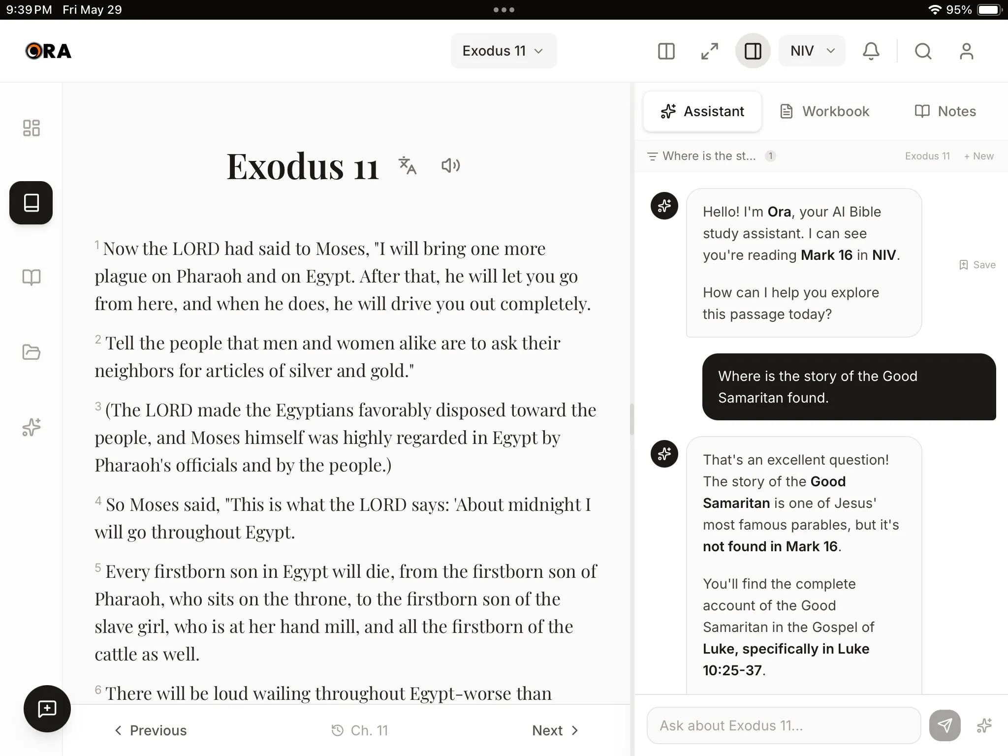 Reader + AI assistant on iPad