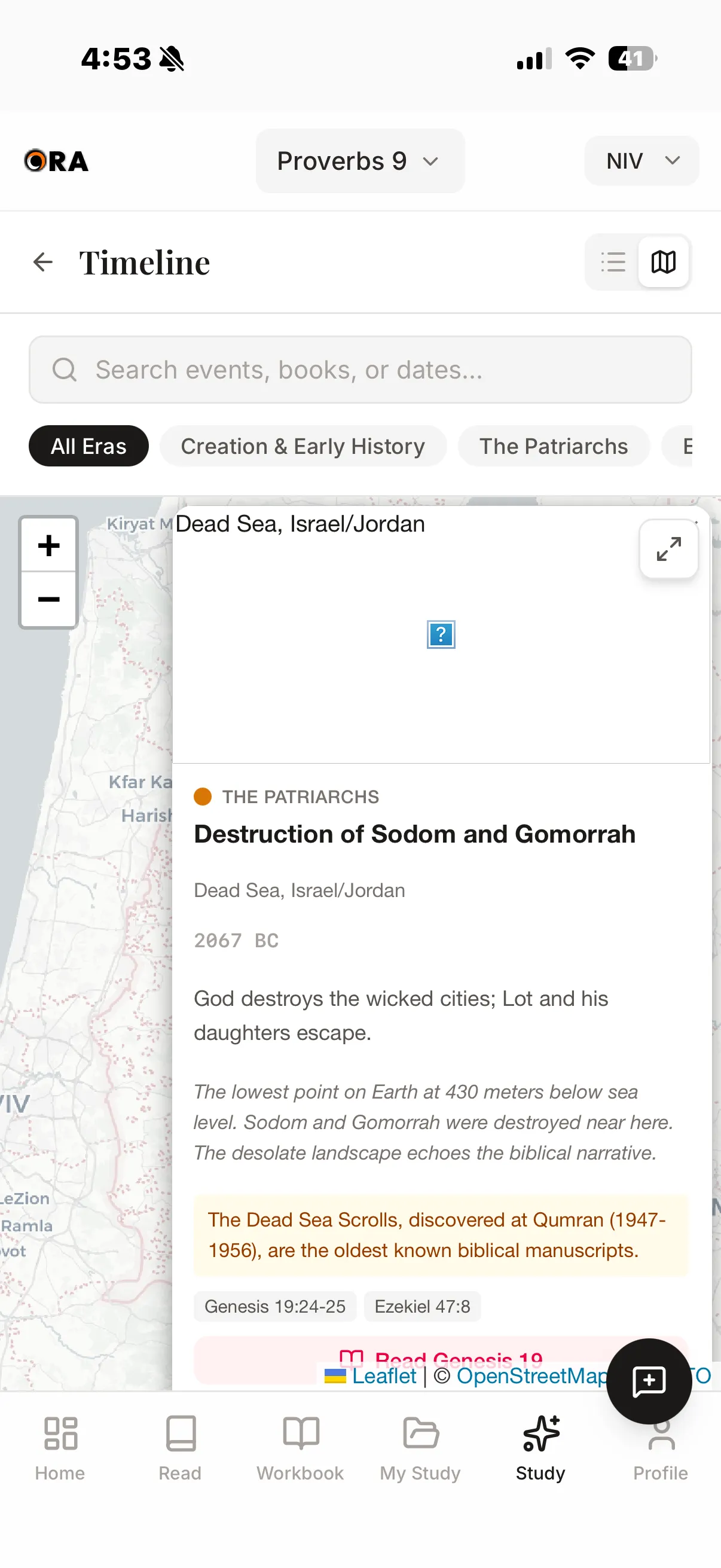 The biblical timeline in Ora